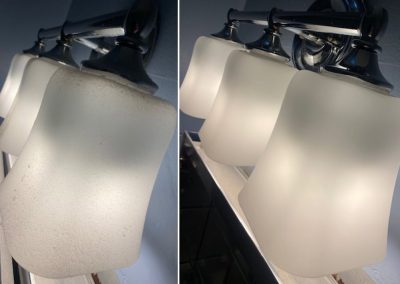 One-Time Light Fixture Cleaning - Before and After