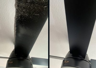 Ceiling Fan Before and After One-Time Cleaning