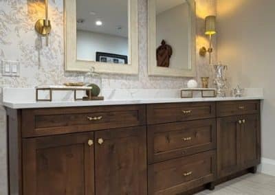 Mirrors in a Kitchen Buffet Counter in a Commercial Building